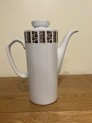 Buy Vintage Alfred Meakin Pottery 'random’ Glo White Coffee Pot • 9£