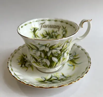 Buy Royal Albert January Flower Of The Month Snowdrops Tea Cup & Saucer Set EXCELNT, • 27.04£