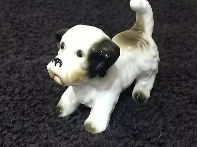 Buy Vintage Unbranded Ornament China Terrier Dog Black & White 3” Long Approx • 1.99£