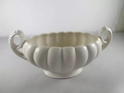 Buy HJ Wood Mantle Vase White Twin Handle Vintage Staffordshire Pottery • 18.95£