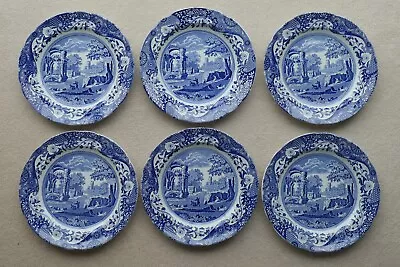Buy Six Spode Italian Blue And White Dinner Plates • 42£