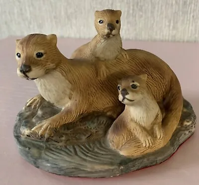 Buy Otter Family Wild Animals Ornament Pottery Perfect • 4.99£