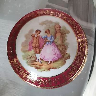 Buy Rare Vintage Retro Beautiful Limoges French France Porcelain Round Trinket Box • 10.99£