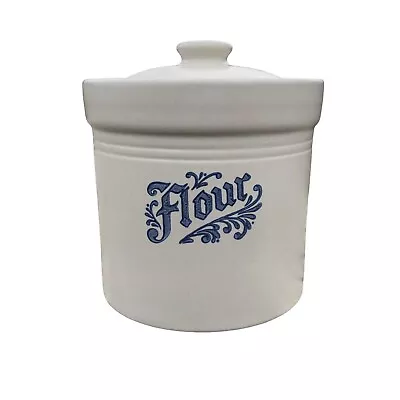 Buy Vtg Pfaltzgraff Flour Canister Yorktowne Blue Stoneware Crock Lid 501 3.25 Quart • 24.13£