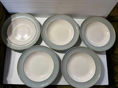 Buy Denby Langley Mist Gourmet Bowl Soup Rim Pasta SET 5 Bowls ENGLAND  11” Dia • 77.20£