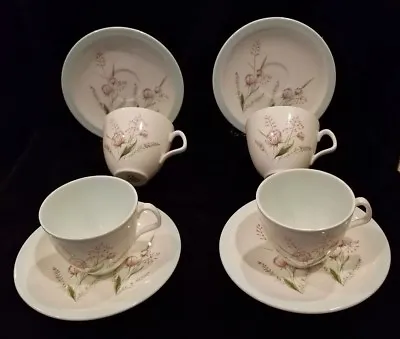 Buy 4 1850 Eb Foley Bone China Made In England Small Tea Cups And Saucers • 98.38£