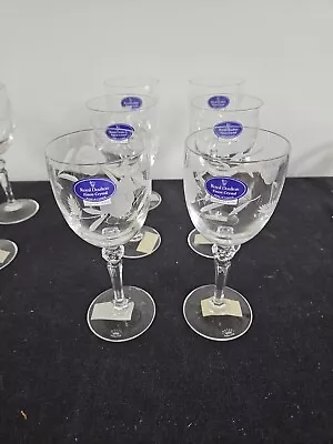 Buy Royal Doulton Crystal Country Rose Wine Glasses Set Of Six Lead Crystal New • 120.37£