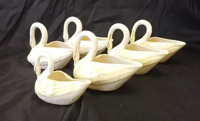 Buy Belleek Ireland Swan Figurines X 6 • 12.50£