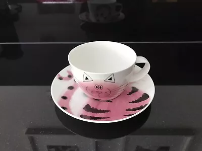 Buy Dunoon Fine Bone China Tea Cup And Saucer - Cool Cat Lovely Condition  • 7£
