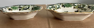 Buy Mason’s Ironstone Pair Of Green Chartreuse Octagonal Sweet Dishes • 20£