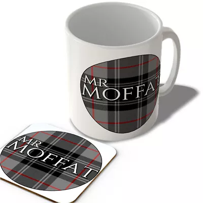 Buy Mr Moffat - Moffat Modern Tartan - (Circle Background) - Scottish Mug And Coa... • 12.99£
