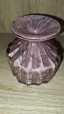 Buy Pink Murano Art Glass Vintage Vase • 15£