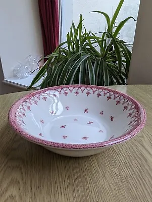 Buy Vintage English Ironstone Tableware Cereal/dessert Bowl 6 3/8  Red & White • 3.95£