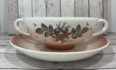 Buy Wedgwood Of Etruria & Barlaston  Sunset Soup Bowls And Saucer - Antique China • 10.99£