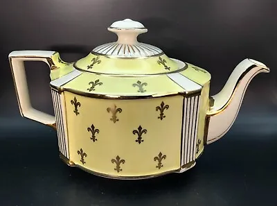 Buy Antique Sadler Teapot Made In England Yellow And Ivory C1937-47 Signed Numbered • 42.69£