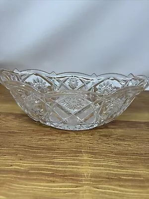 Buy Czech Crystal Glass Bowl Decorative Long Banana 28cm Long • 18£