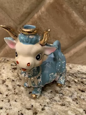 Buy California Creations By Bradley Ceramic Blue Spotted Cow Ox Japan MCM VTG 1959 • 14.34£