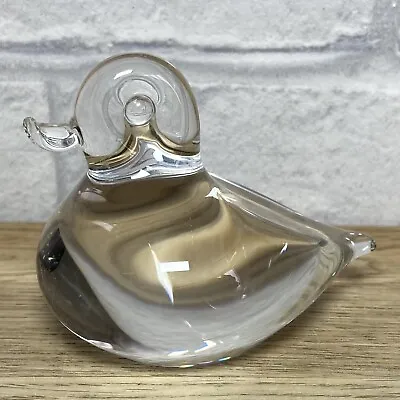 Buy Vintage Wedgwood England Clear Glass Small Fat Duck Paperweight Cute • 14.99£