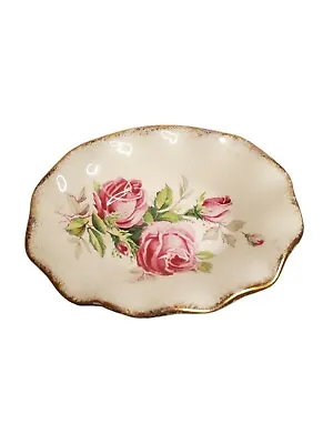 Buy James Kent Ltd Longton Made In England 4” Trinket Dish Pink Roses • 13.45£