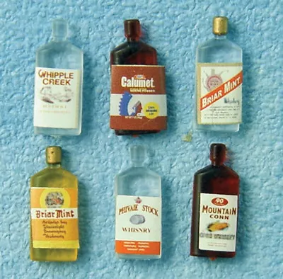 Buy Dolls House Miniature 1/12th Scale Set Of 6 Assorted Spirit Bottles D1067 • 3.99£