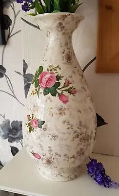 Buy Antique Crown Ducal Vase Pretty Pink Roses Pattern H11  C1918-1924  • 30£