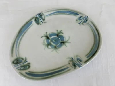 Buy VINTAGE KERALUC QUIMPER French Pottery Blue Floral Dish Plate • 20£