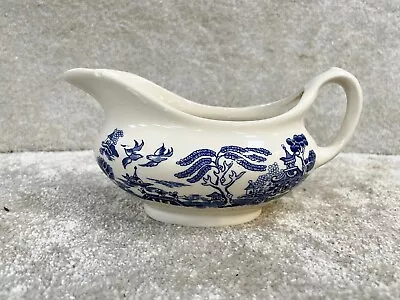 Buy Vintage Gravy Boat Old Willow Pattern English Ironstone Tableware • 22.99£