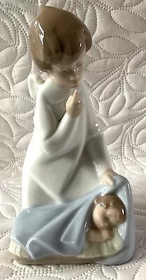 Buy Beautiful Lladro Figure Of Angel Guarding Sleeping Child Model 4635 • 20£