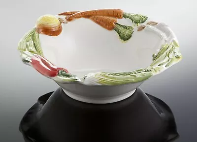 Buy BASSANO Vegetable Salad Bowl Bowl Fancy Italian Ceramic 24x8 • 18.91£