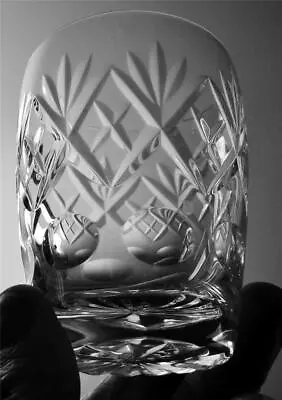 Buy One Vintage Webb Corbett Crystal Whisky Glass Barrel Shape Georgian Pattern B295 • 7.99£