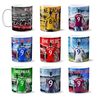 Buy Personalised Football Mug Fan Cup Fathers Birthday Valentines Day Gift AFM • 12.95£