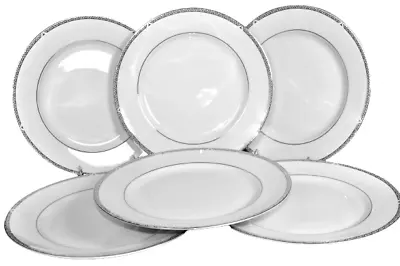 Buy ROYAL DOULTON Platinum Dinner Plate Set/6 Fine Bone China Dinnerware New • 95.18£