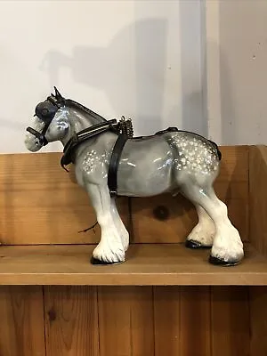 Buy Vintage Grey Shire Harness Horse Large Collectible Figurine England Marked • 12£