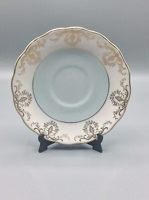 Buy Royal Vale Pale Blue Vintage Saucer With Gold Overlay Decoration - Replacement • 8£