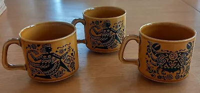 Buy 3 Vintage Coffee Cups, Palissy. • 15£