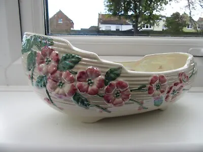 Buy Maling Ware Vintage Lustre Bowl, Relief Rose Pattern, 26cm Across,Good Condition • 19.99£