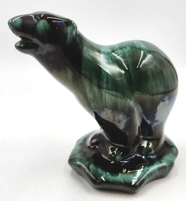 Buy Blue Mountain Pottery BMB Polar Bear Figurine Green Glaze 6  Canada Red Clay • 28.44£