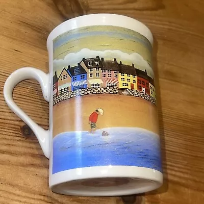 Buy Presingoll Pottery Cornwall Mug, Beach Huts And Seaside Scene • 8.50£