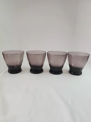Buy Vintage Anchor Hocking Amethyst Purple Barware Drinking Glasses Set Of 4 - 4  • 28.41£