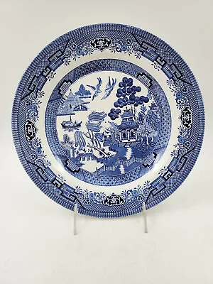 Buy 1 CHURCHILL China (England)  BLUE WILLOW 10.25  Dinner Plate (Replacement) • 9.47£