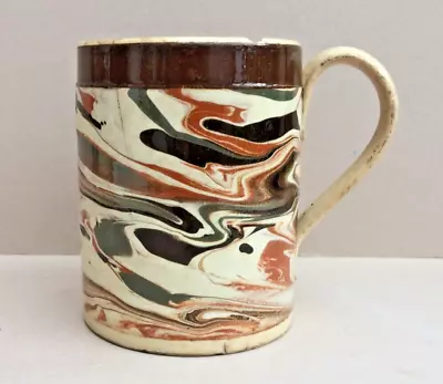 Buy Antique Staffordshire Pottery Marbled Agate Ware Creamware Mocha Mug C 1800 • 50£