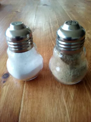 Buy Vintage Style Glass Light Bulb Salt & Pepper Pots ~ Novelty Cruet Set. • 5.99£