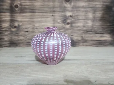 Buy Vintage Pink Kosta Boda Glass Minos Vase Designed By Bertil Vallien Signed • 112.85£