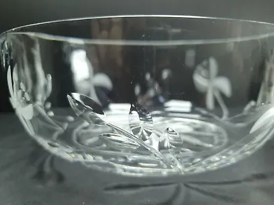 Buy Beautiful Royal Doulton Crystal Cut Glass Bowl 20.5cm • 12£