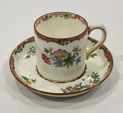 Buy Antique Minton Coffee Can / Demitasse Cup & Saucer Pink Floral B925 RD.No 654443 • 17.95£