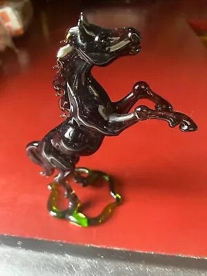 Buy Antique Multi Color Glass Mercury Figurine Horse Art Glass Germany Ornament • 9.37£
