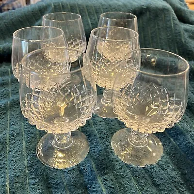 Buy 6 Bohemian Czech Lead Crystal Beautiful Vintage Wine/water 6 Oz Goblets,glasses • 47.42£
