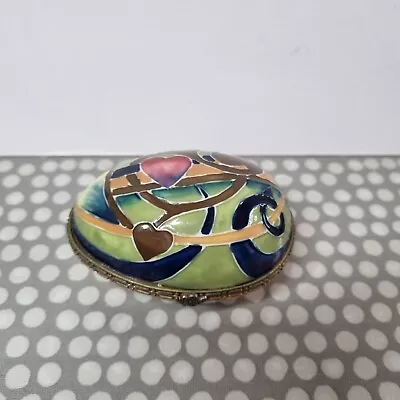 Buy Old Tupton Ware Tube Lined Hand Painted Egg Shaped Trinket Box By Jeanne... • 17.51£