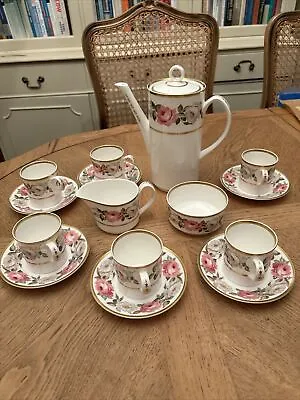 Buy Royal Worcester Royal Garden Tea Coffee Pot, 6 Cups, Saucers, Milk, Sugar Bowl • 29.99£