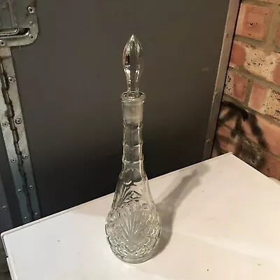 Buy Vintage Cut Glass Decanter With Stopper • 5£